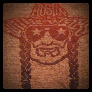 "Austin Is Willie Weird" Willie Nelson L T-Shirt